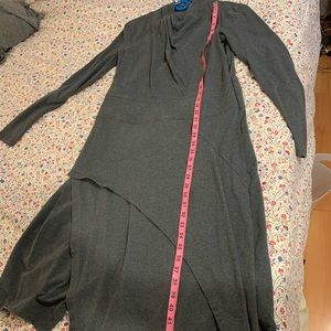 High cowl neck dress handkerchief hem Sz 10-12